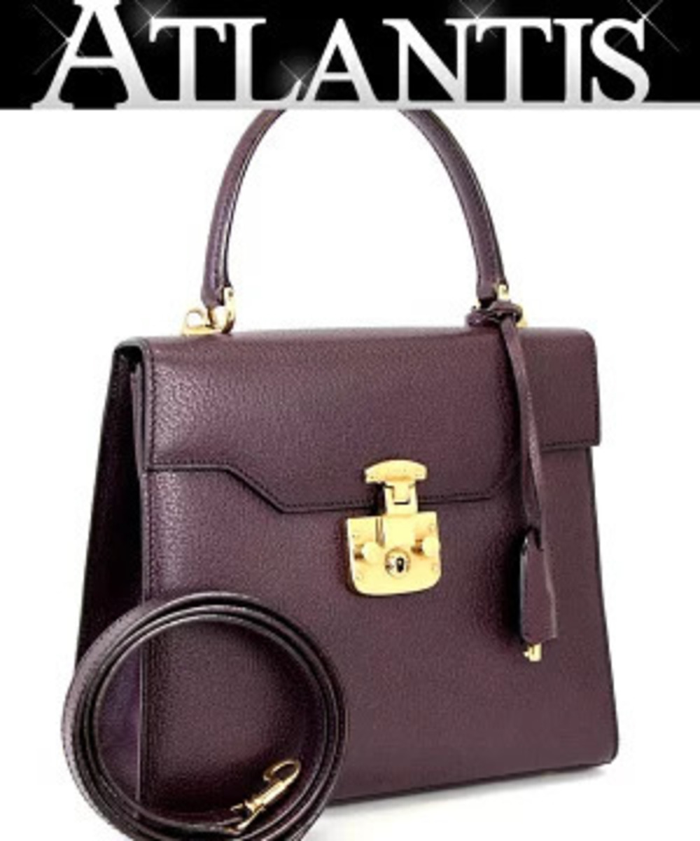 Gucci Lady Lock Bag Leather Bordeaux Purple